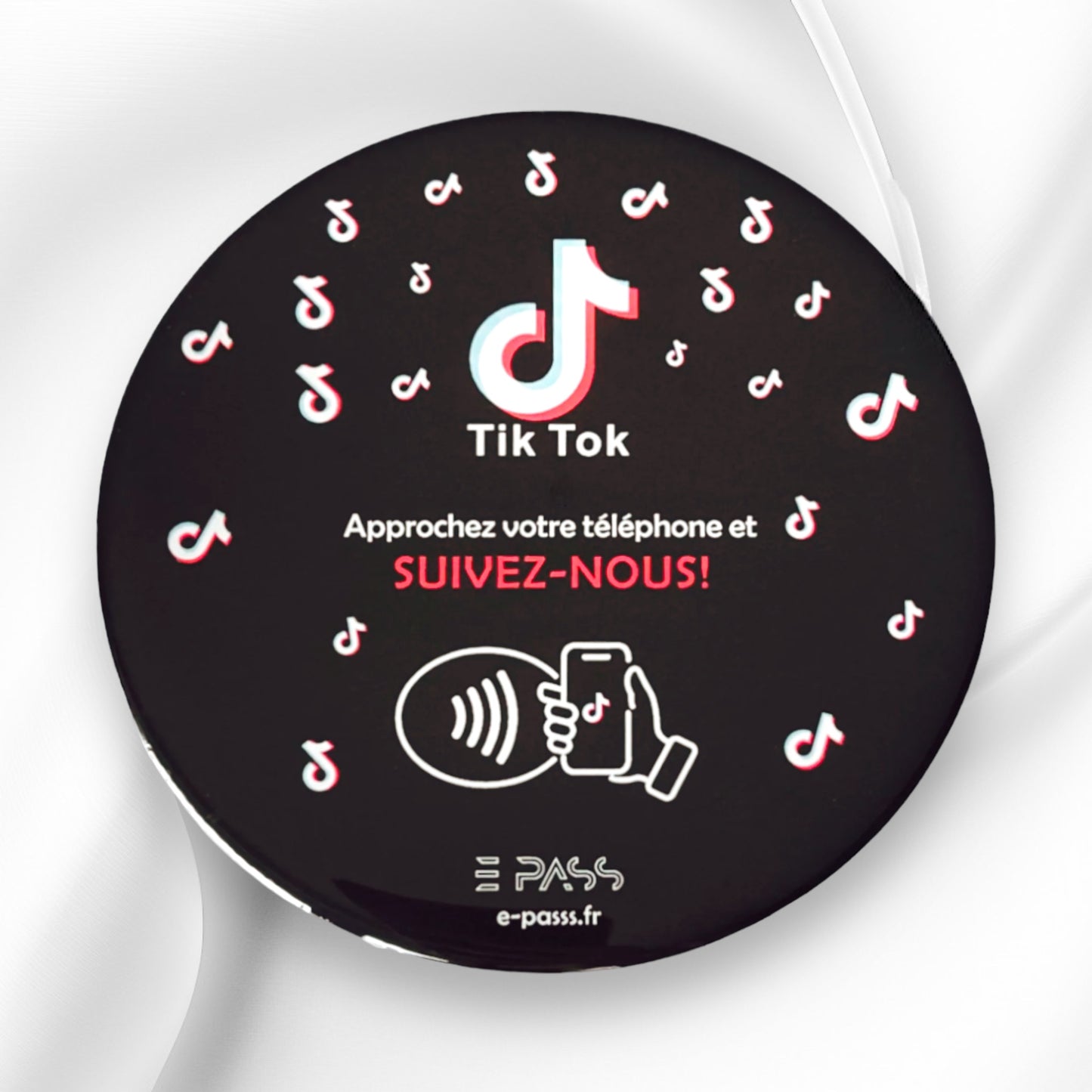 Plaque d'avis NFC Tiktok