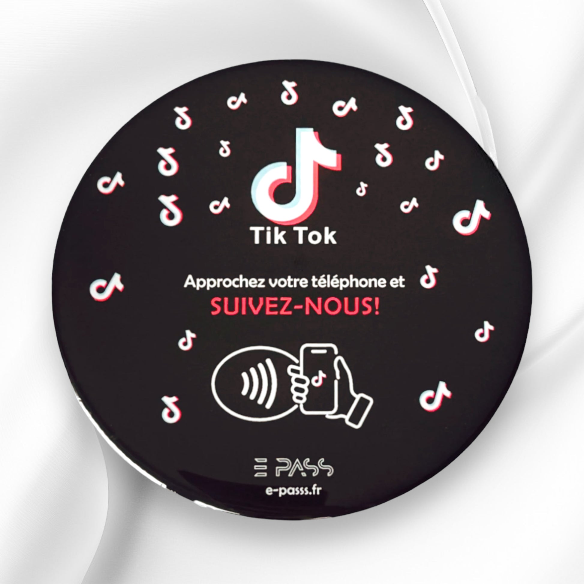 Plaque d'avis NFC Tiktok