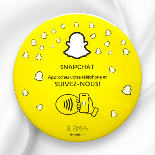 Plaque d'avis NFC Snapchat