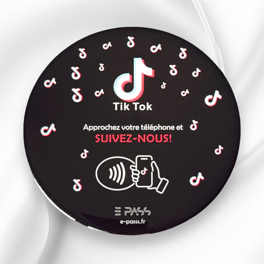 Plaque d'avis NFC Tiktok